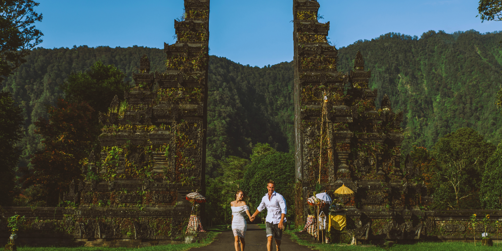 Couple at Handara Gate, Bali