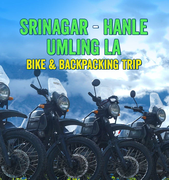 Leh Ladakh Bike Trip From Srinagar with Hanle & Umling La