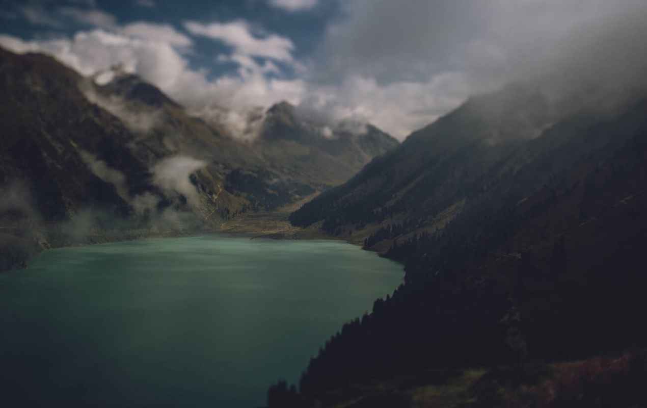 Big Almaty Lake near Almaty, Kazakhstan