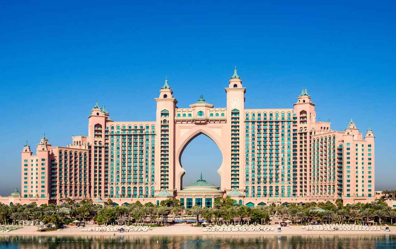 Atlantis The Palm Luxury Hotel, Palm Jumeirah artificial island, Dubai, United Arab Emirates.