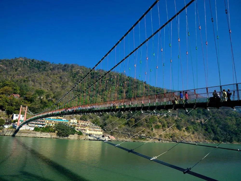 Laxman Jhula bridge over Ganges River