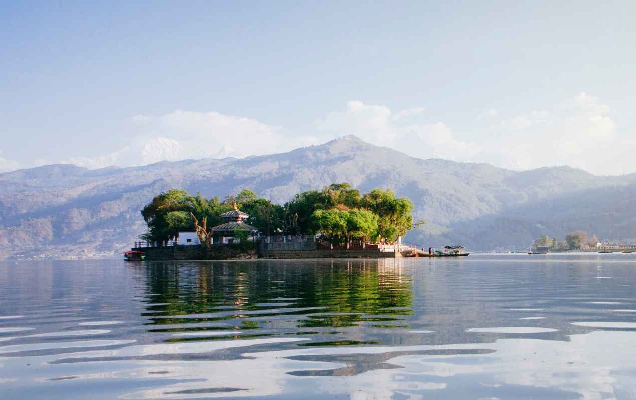 Taal Barahi Temple in the middle of Phewa Lake