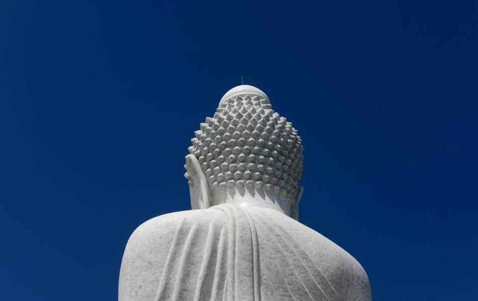 Buddha at the Wat Chalong on the Phuket Island in the south of Thailand