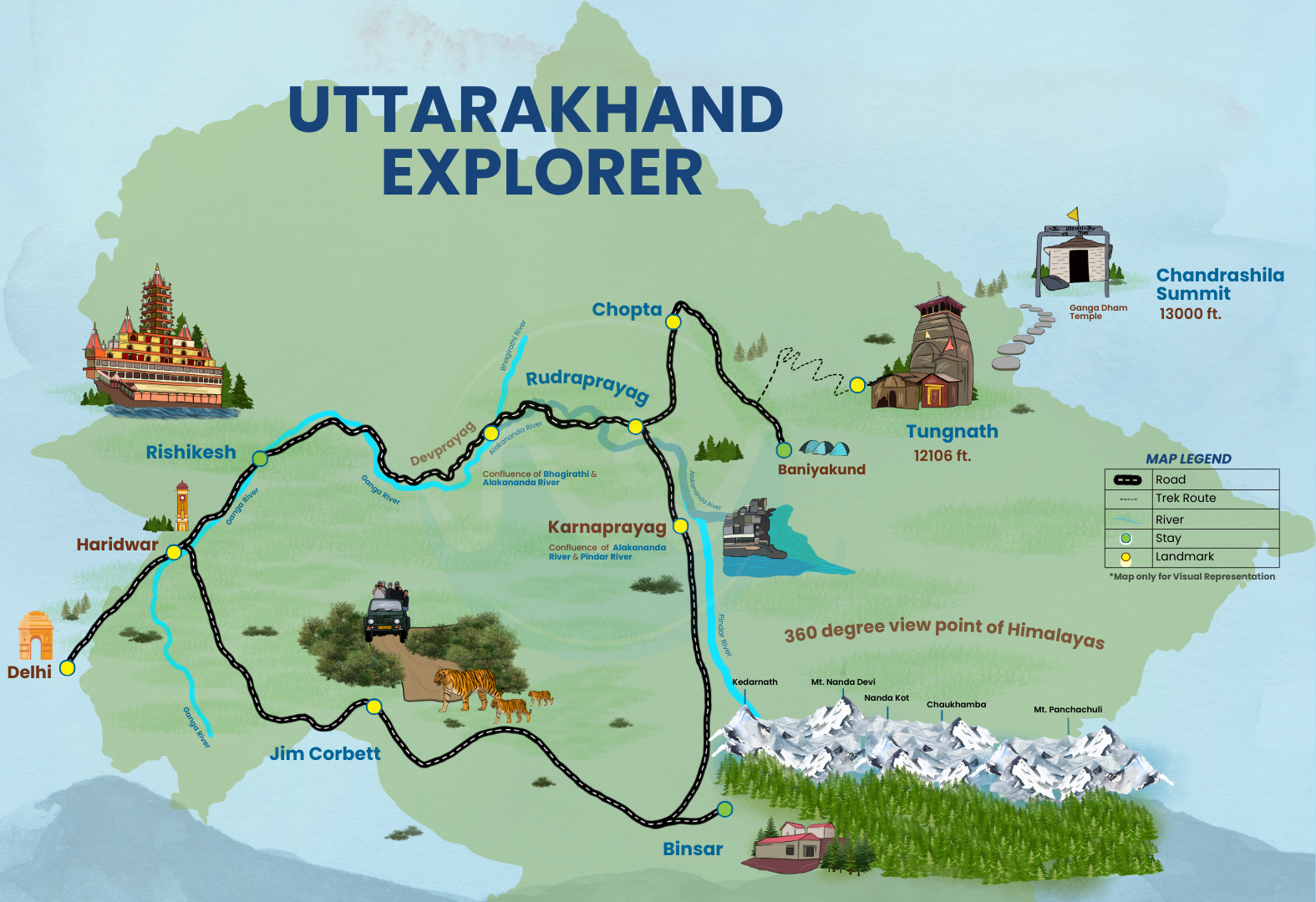 Uttarakhand Explorer Map