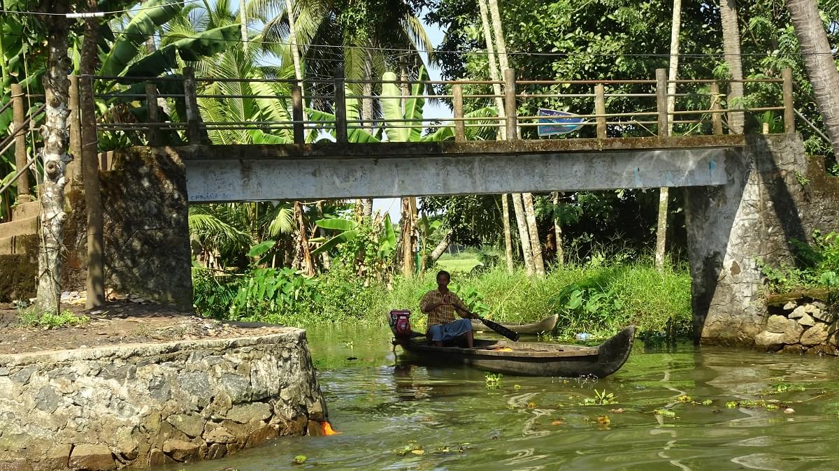 Boating in Backwaters in Kerala