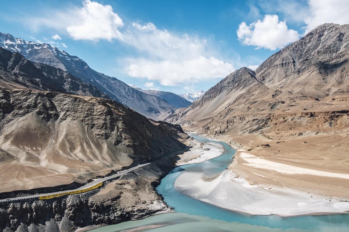 confluence of Indus & Zanskar River