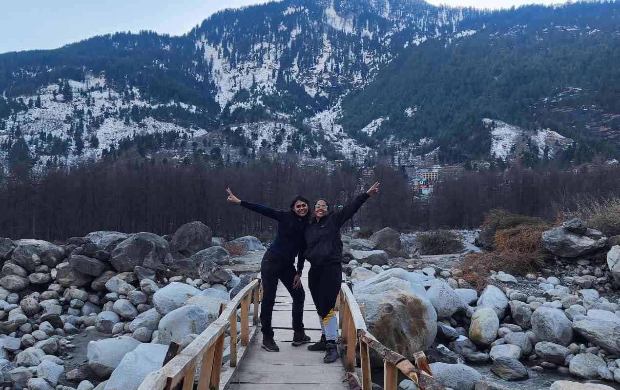 Friends having a funtime on the All Girls Himachal Backpacking trip