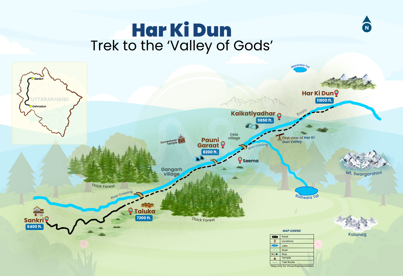 Har Ki Dun Trek Map