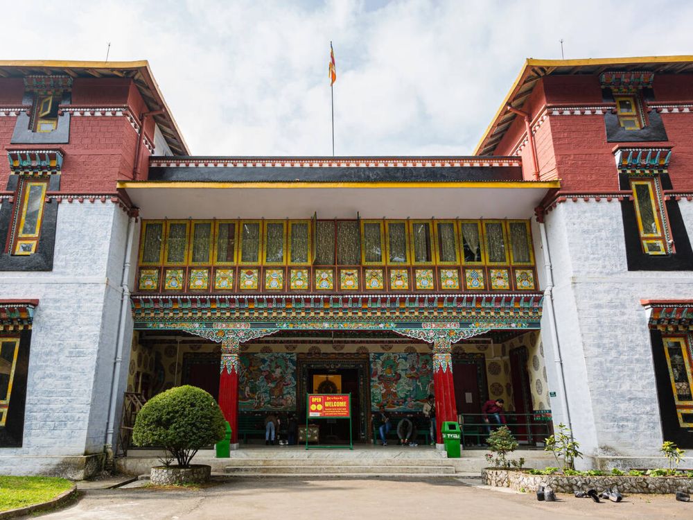 Agiant statue of Guru Padmasambhava on Samdruptse  hill, Namchi