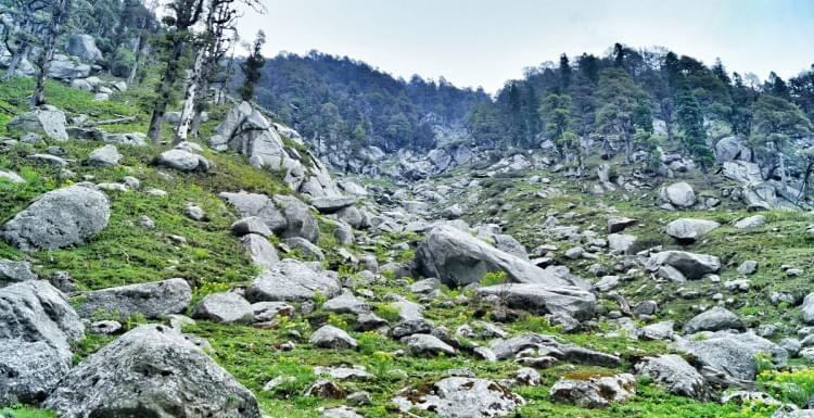 Bolders enroute Kareri Lake