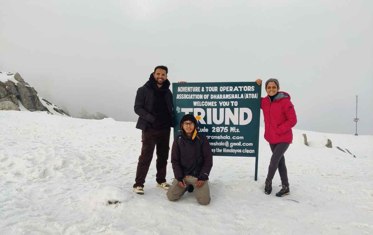 Snow blanketed Triund