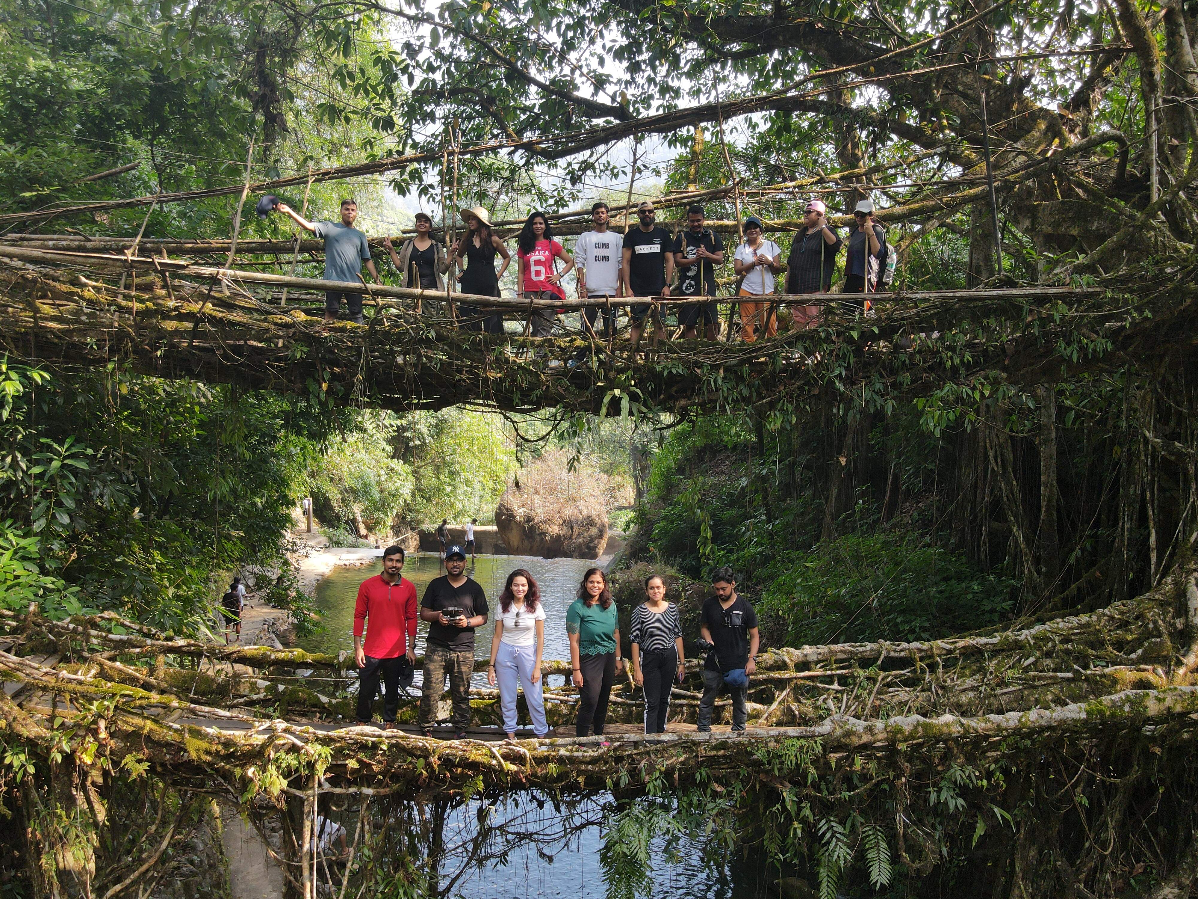 Douable Decker Living Root Bridge