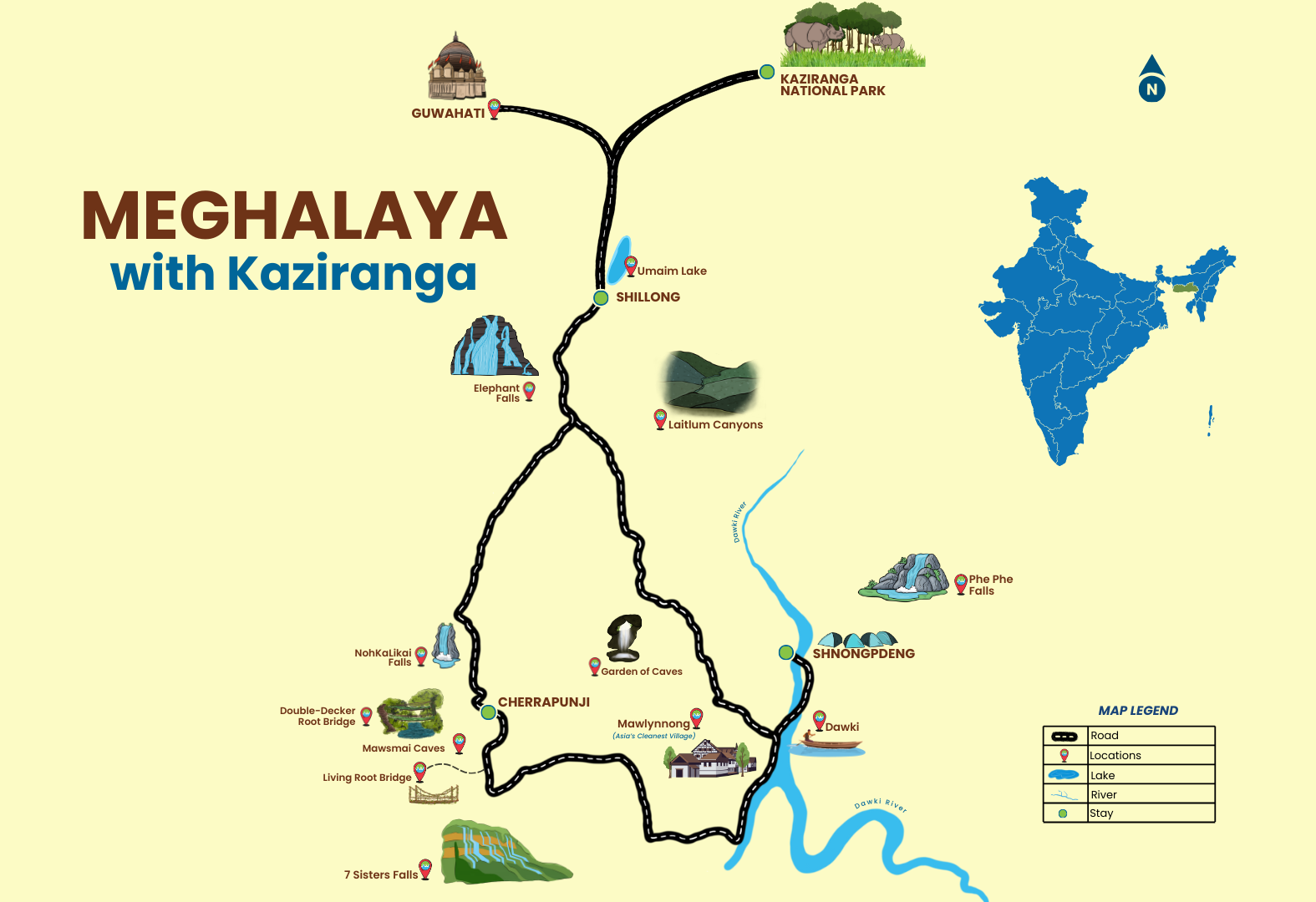 Meghalaya road map