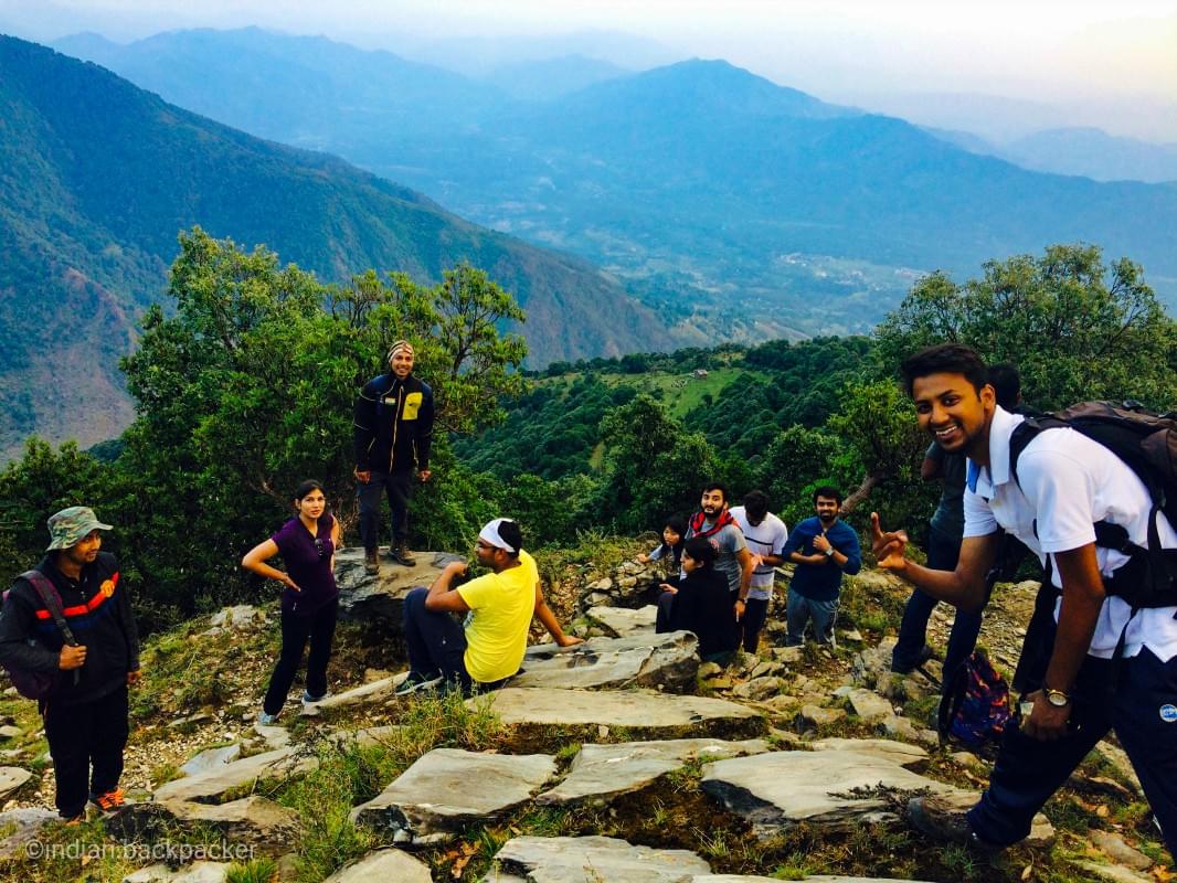 Our Group While Trekking from Bir to Billing