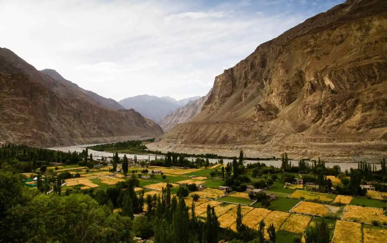 Turtuk village in the Shyok Valley, Nubra Valley